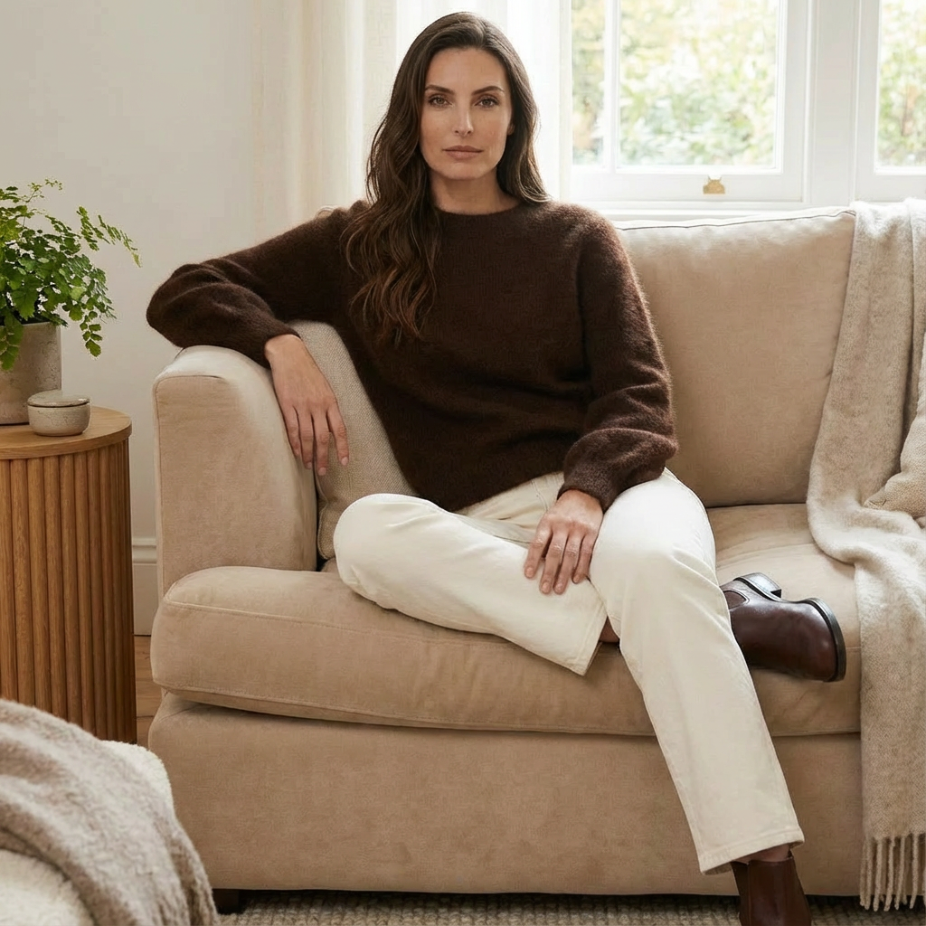 Wool Blend Crewneck Jumper | Soft Knit | Relaxed Fit