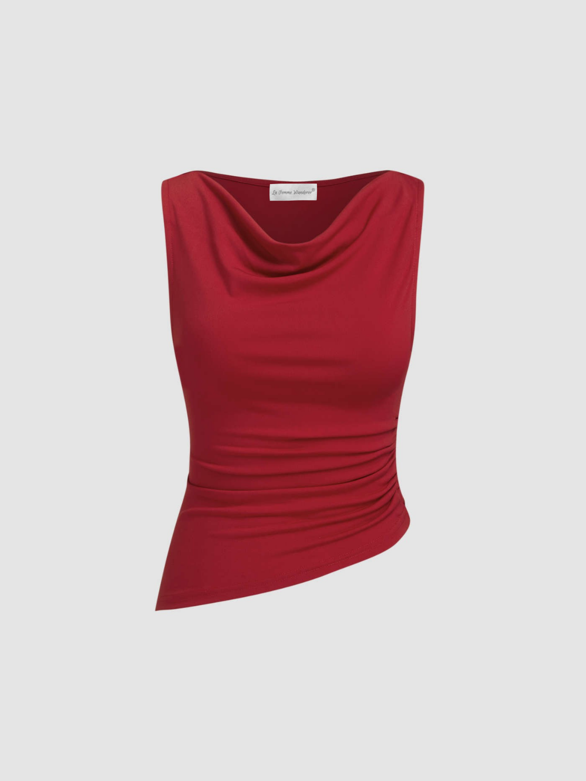 Clara Mode Drapiertes Ärmloses Strick Top Damen – Apparel & Accessories > Clothing > Clothing Tops > Tank Tops für Damen (Women > Tops > Blouses & Shirts > Sleeveless Tops)