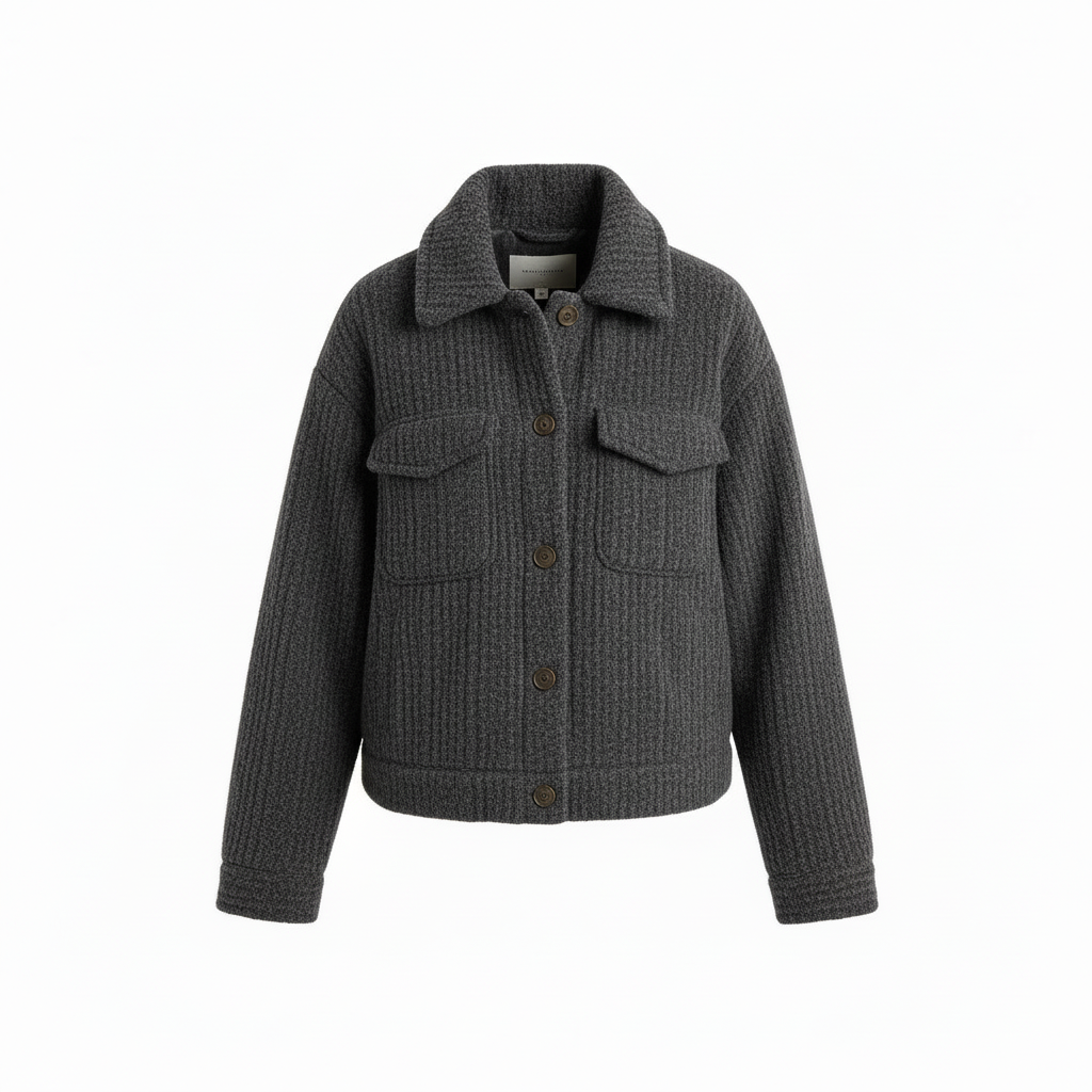 Clara Plush Kurzjacke für Damen | Plüschige Shirt-Jacke | Alltags- & City-Look