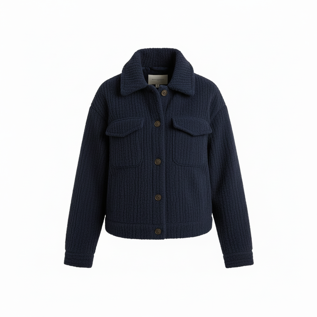 Clara Plush Kurzjacke für Damen | Plüschige Shirt-Jacke | Alltags- & City-Look