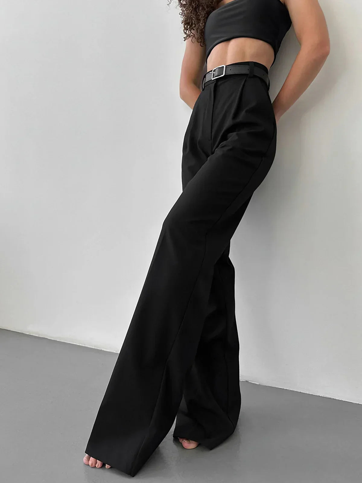 Clara Mode Elegante Wide Leg Hose Damen – Apparel & Accessories > Clothing > Pants > Trousers für Damen (Women > Bottoms > Trousers > Wide Leg Trousers)