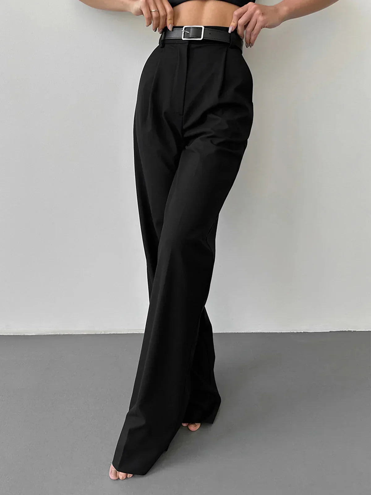 Clara Mode Elegante Wide Leg Hose Damen – Apparel & Accessories > Clothing > Pants > Trousers für Damen (Women > Bottoms > Trousers > Wide Leg Trousers)