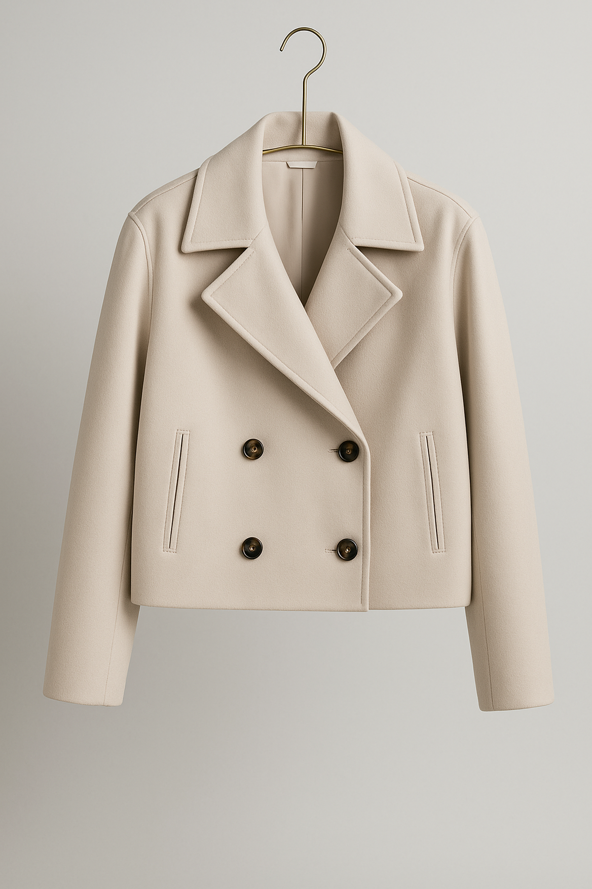 Clara Mode Oversized Kurzmantel aus Premium Wollmix Damen – Apparel & Accessories > Clothing > Outerwear > Coats & Jackets > Pea Coats für Damen (Women > Outerwear > Coats > Cropped Coats)